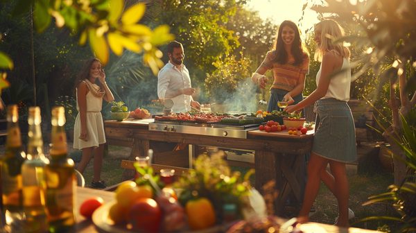Brasero plancha : cuisine extérieure et convivialité